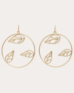 Abrie Leaf Hoop Earrings
