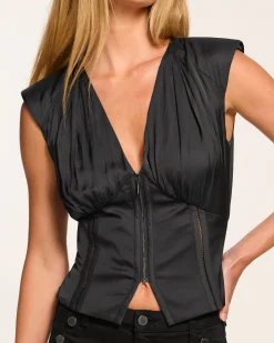 Adeline V-Neck Corset Top