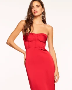 Alianna Strapless Midi Dress