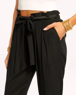 Allyn Silk Paperbag Waist Pant