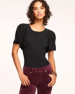 Amiel Flutter Sleeve Sweater