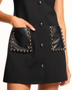 Bryanna Studded Ponte Mini Dress