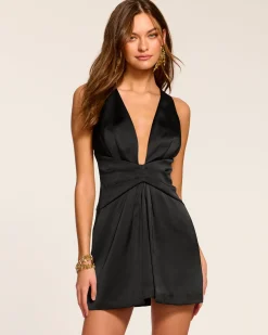 Cassea Plunging Mini Dress