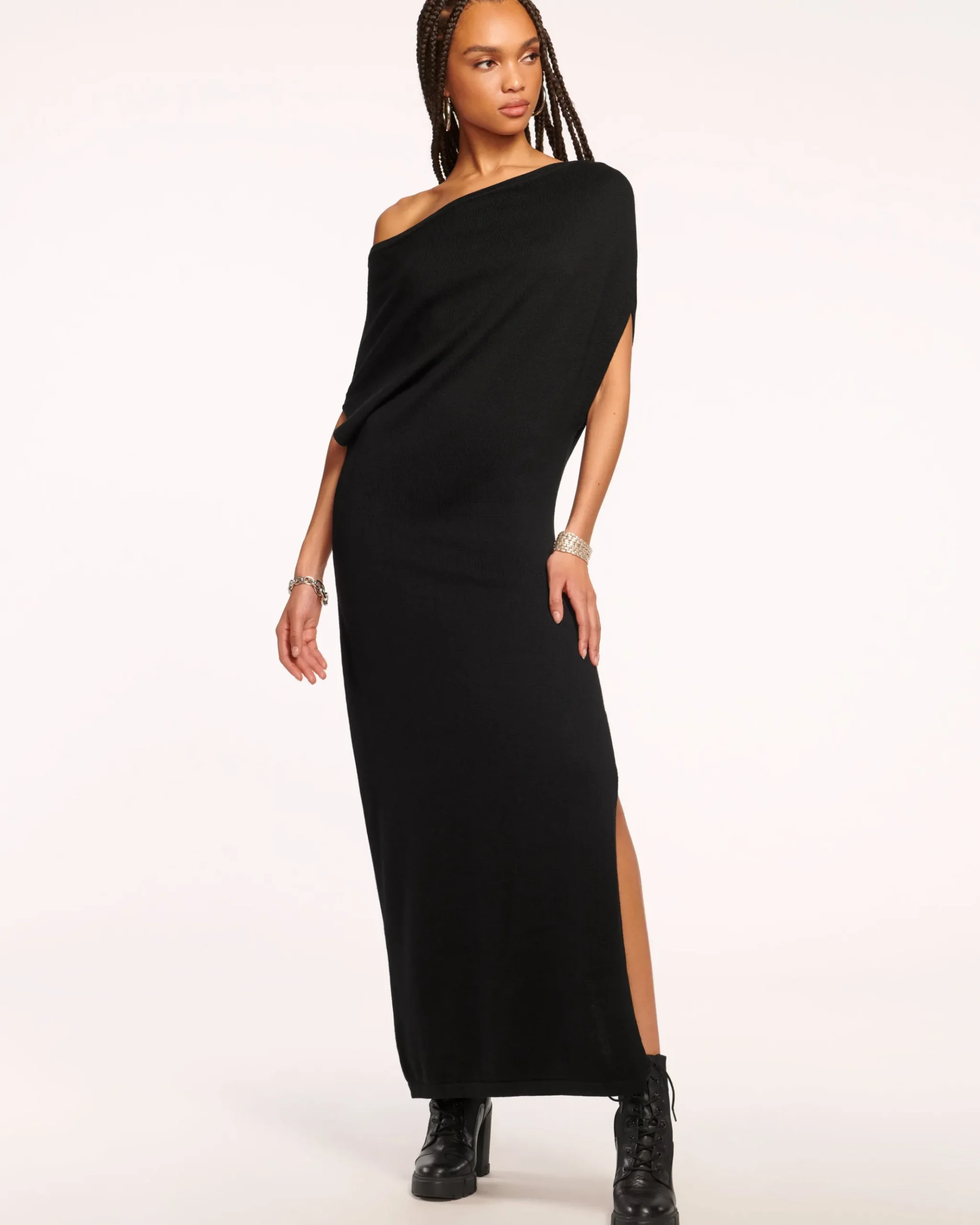 Chet Wool Off-The-Shoulder Sweater Dress