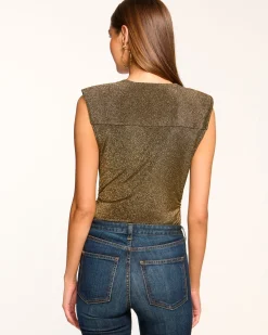 Consuela Sparkle Cowl Neck Top