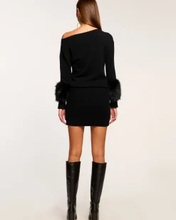 Cyrus Off-The-Shoulder Sweater Dress