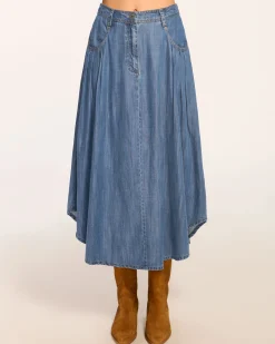 Dallas Chambray Midi Skirt