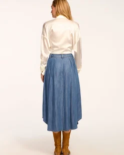 Dallas Chambray Midi Skirt