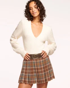 Derrick Pleated Belted Mini Skirt