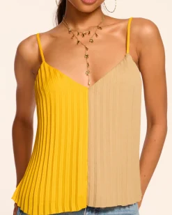 Eda Colorblock Pleated Tank Top