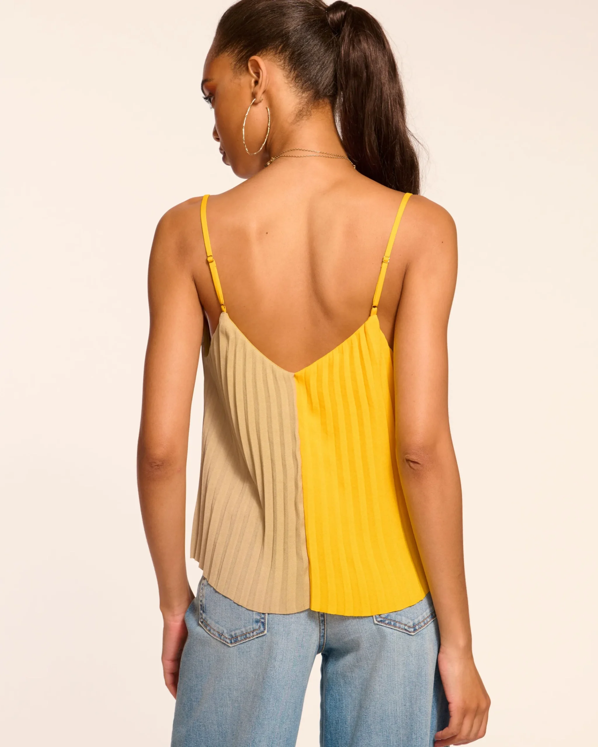 Eda Colorblock Pleated Tank Top