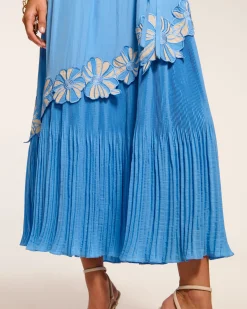 Eleah Embellished High Neck Maxi Dress