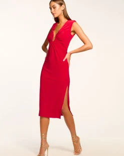 Elena Ruched Midi Dress