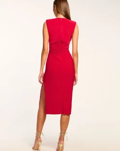 Elena Ruched Midi Dress