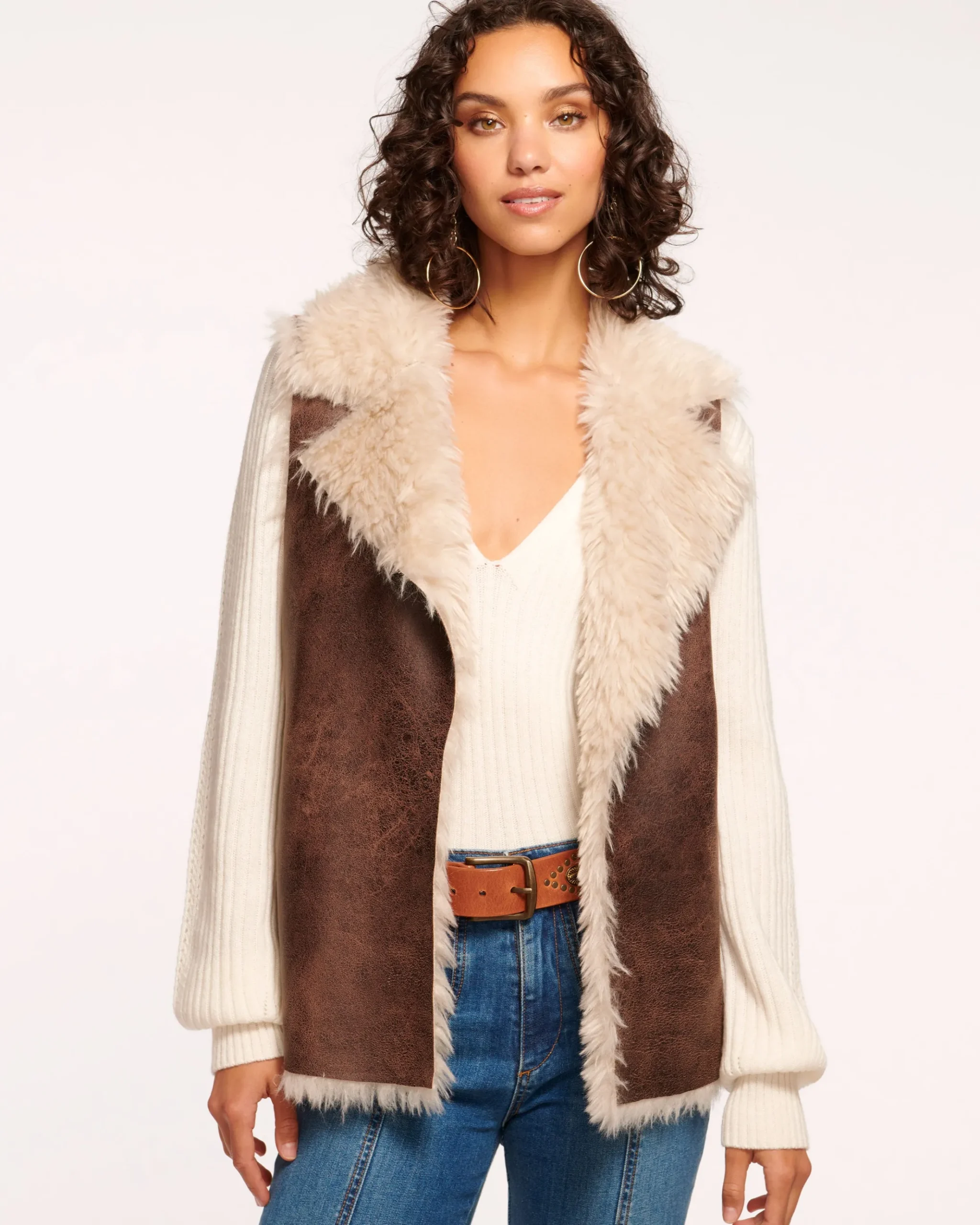 Finney Reversible Faux Shearling Vest