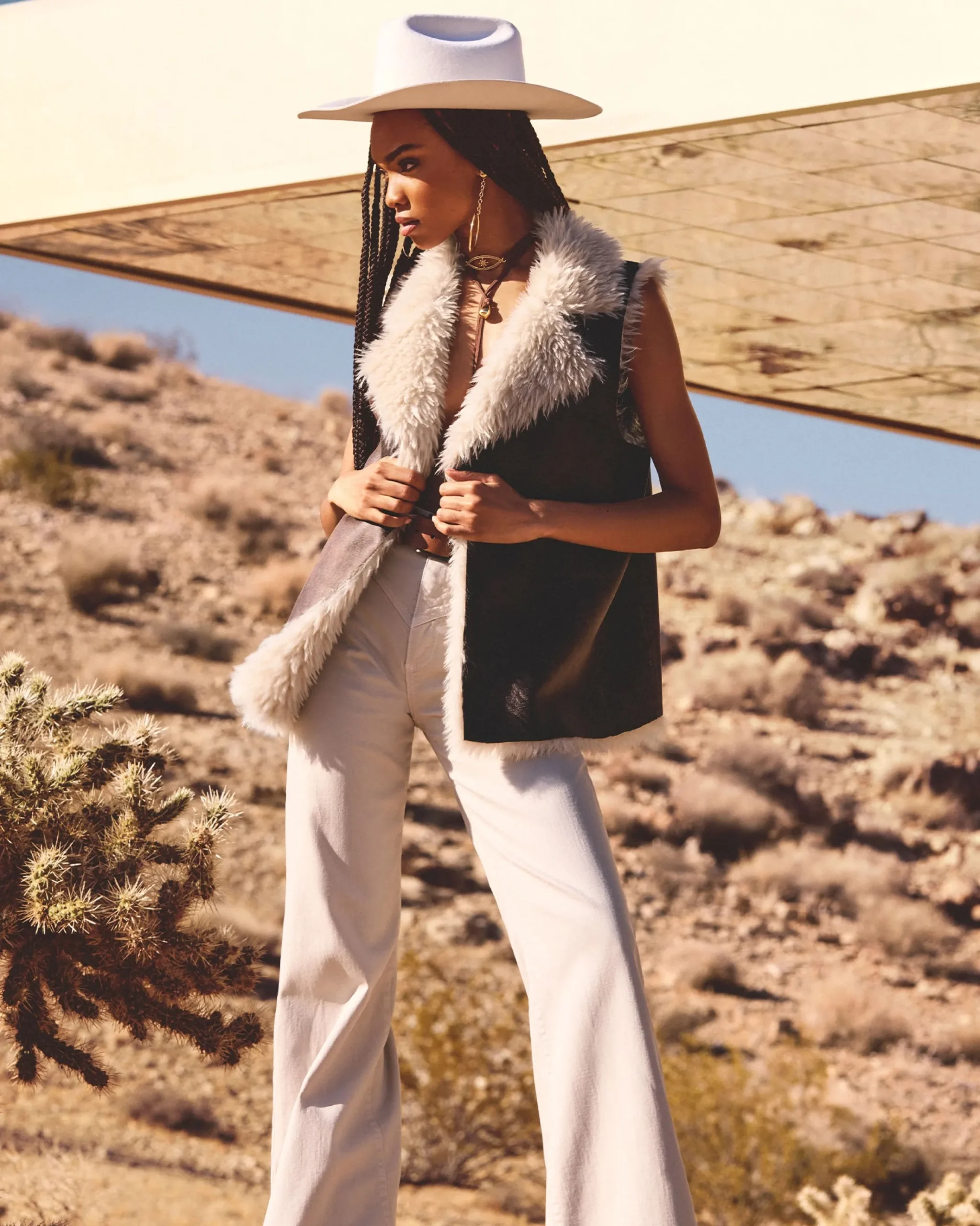 Finney Reversible Faux Shearling Vest