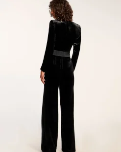 Gabriel Velvet Plunging Jumpsuit