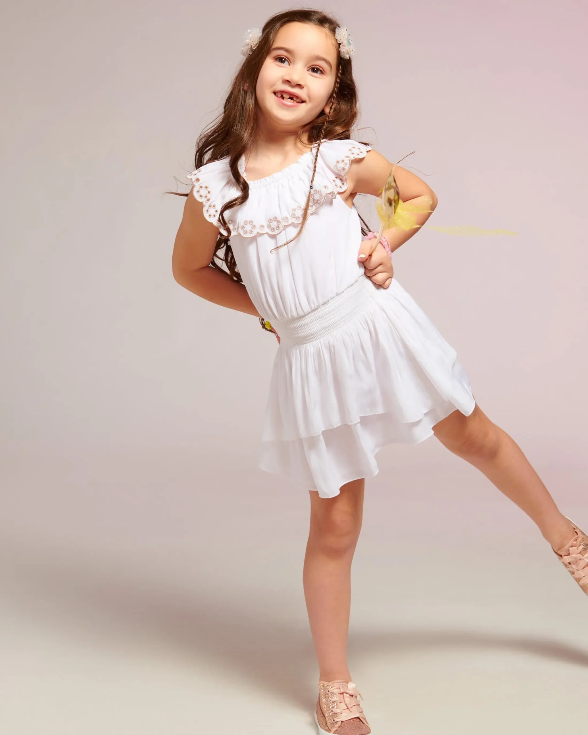 Girls Cynthia Ruffle Mini Dress