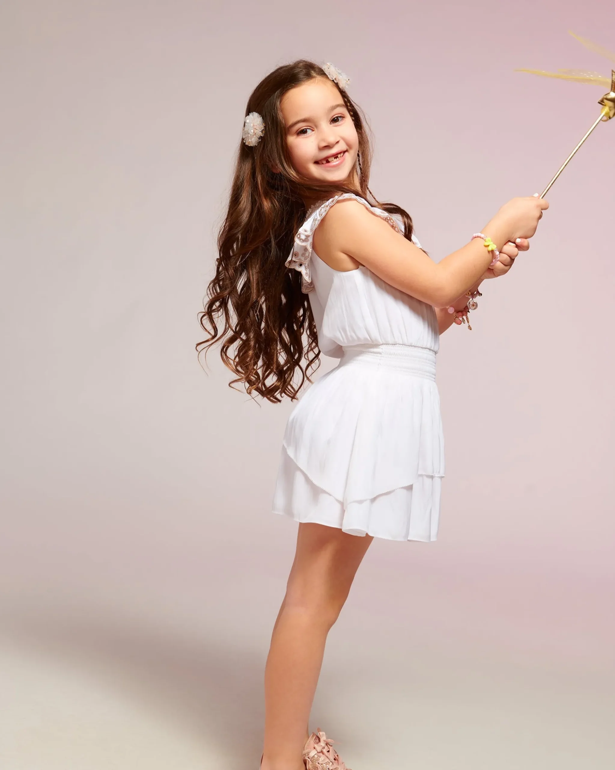 Girls Cynthia Ruffle Mini Dress