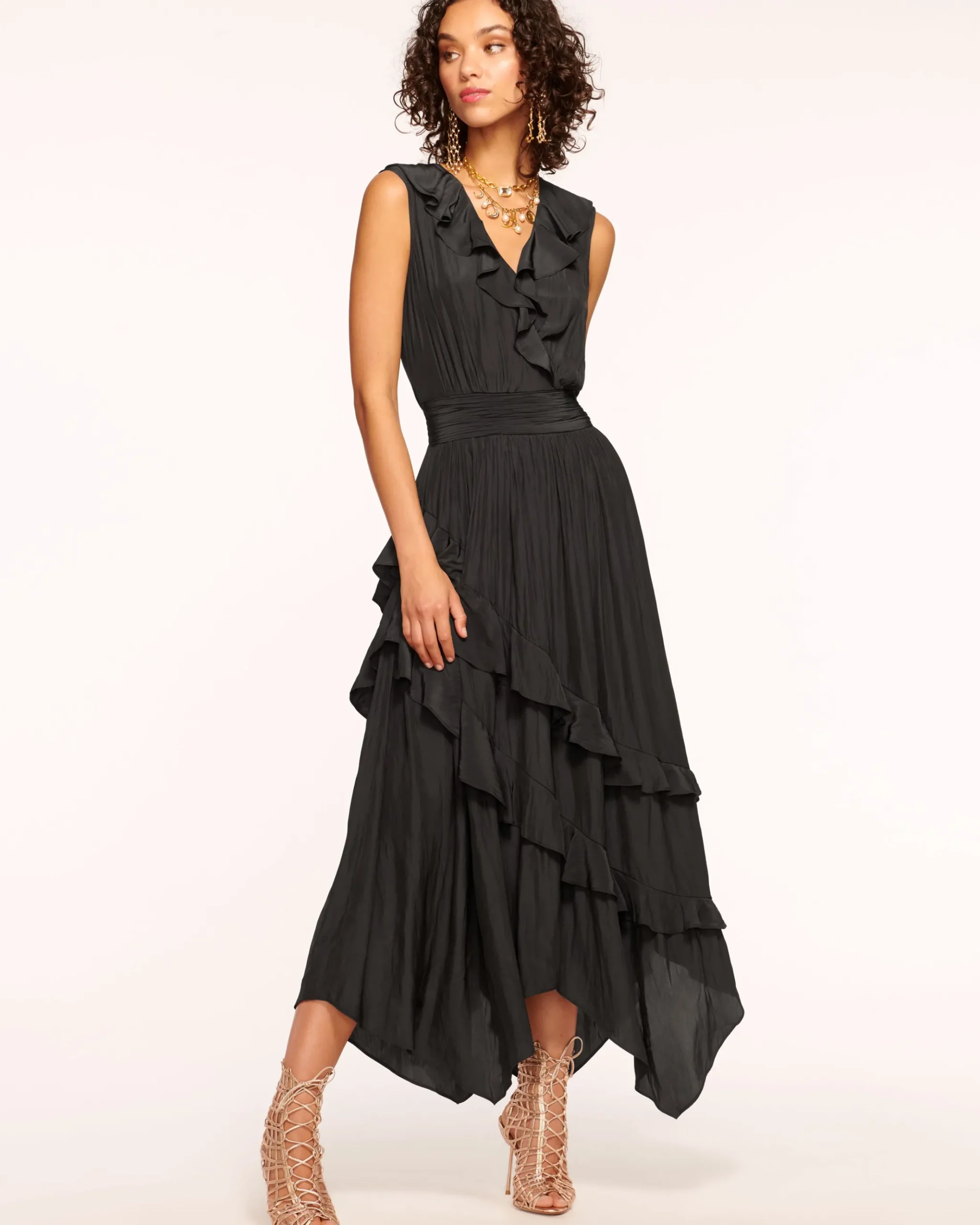 Hadlee Ruffled Midi Dress