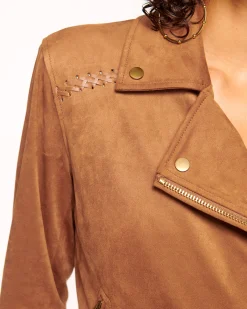 Henrietta Faux Suede Motorcycle Jacket