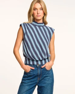 Herminia Mock Neck Top