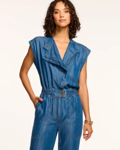 Hoss Relaxed Chambray Jumpsuit
