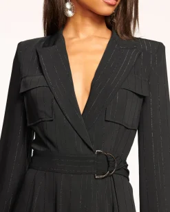 James Long Sleeve V-Neck Jumpsuit