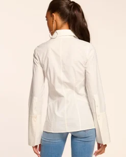 Jay Tailored Cotton Poplin Top