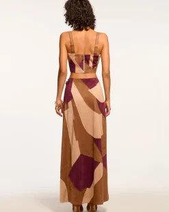 Jeannie Patchwork Faux Suede Skirt