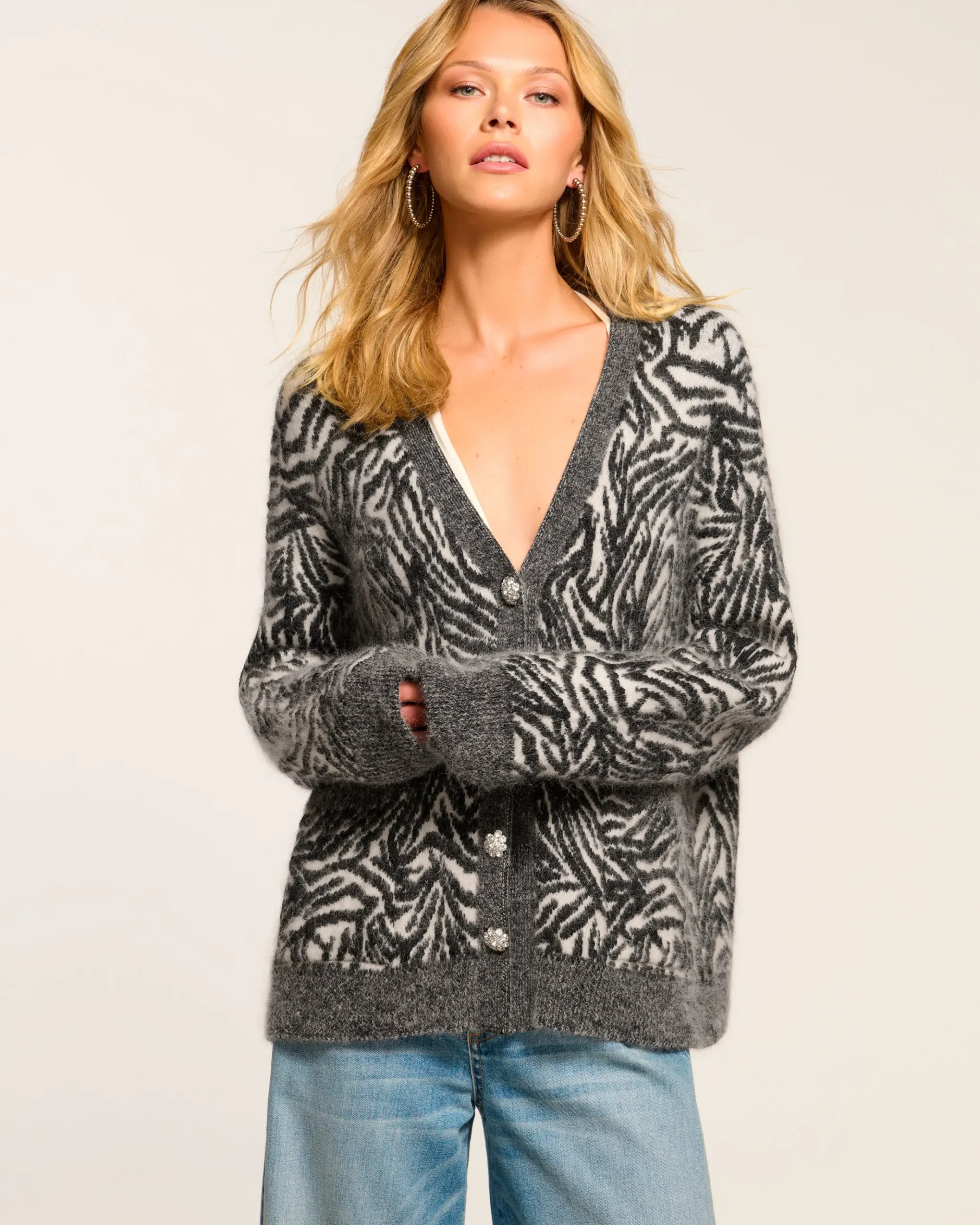 Jelena V-Neck Cardigan Sweater