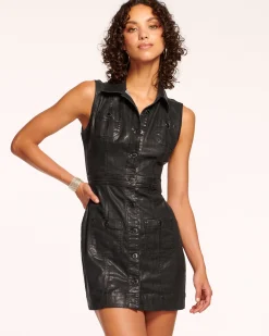 Katalina Metallic Denim Dress