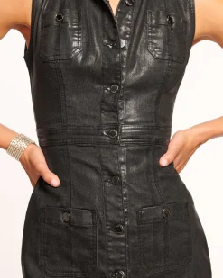 Katalina Metallic Denim Dress