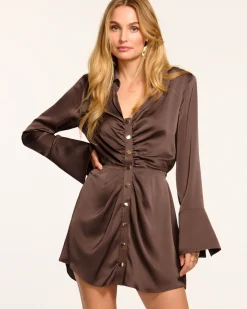 Katelyn Long Sleeve Ruched Mini Dress