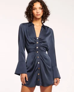 Katelyn Long Sleeve Ruched Mini Dress
