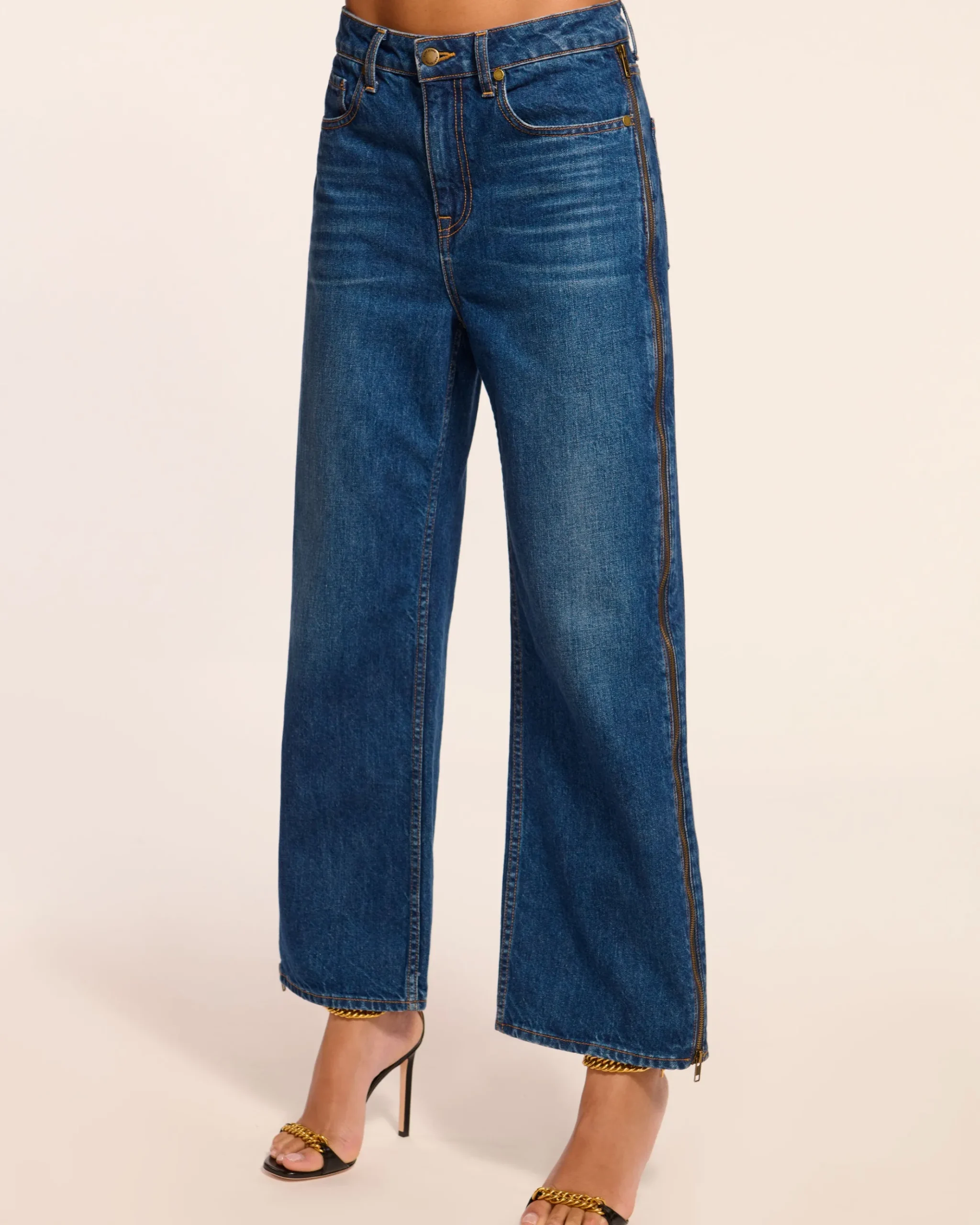 Kianna Low-Rise Zipper Jean