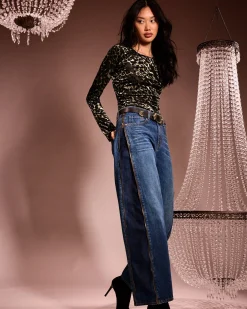 Kianna Low-Rise Zipper Jean