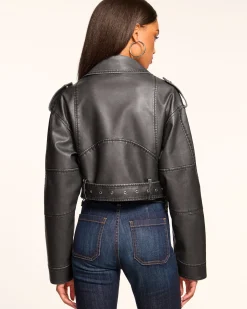 Layana Faux Leather Motorcycle Jacket