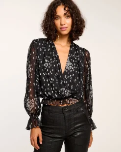 Levi V-Neck Ruffle Blouse