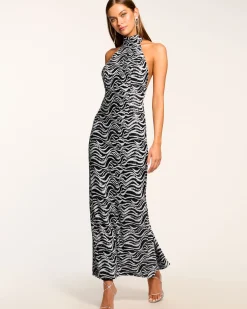 Liliane Sequin Halter Gown