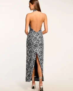 Liliane Sequin Halter Gown