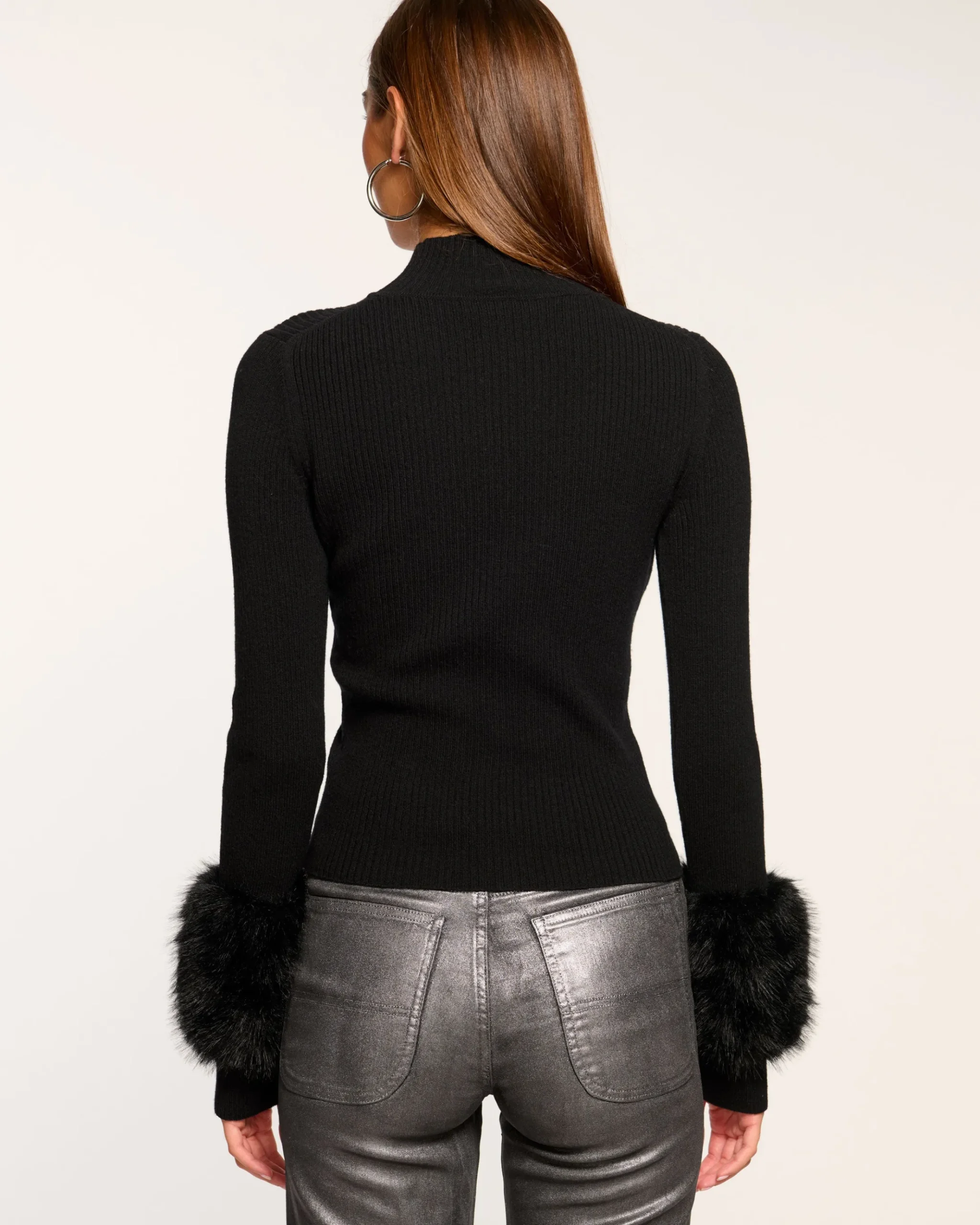 Magnus Turtleneck Faux Fur Sweater