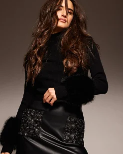 Magnus Turtleneck Faux Fur Sweater