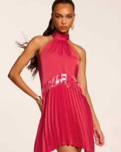 Marcia Embellished Halter Mini Dress