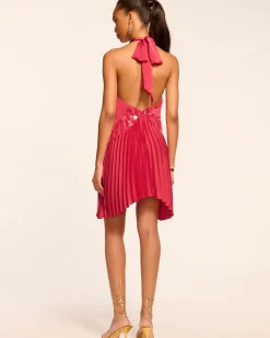 Marcia Embellished Halter Mini Dress