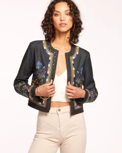 Mav Embroidered Denim Jacket