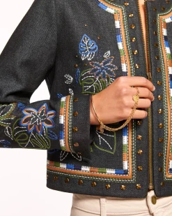 Mav Embroidered Denim Jacket