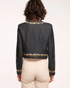 Mav Embroidered Denim Jacket