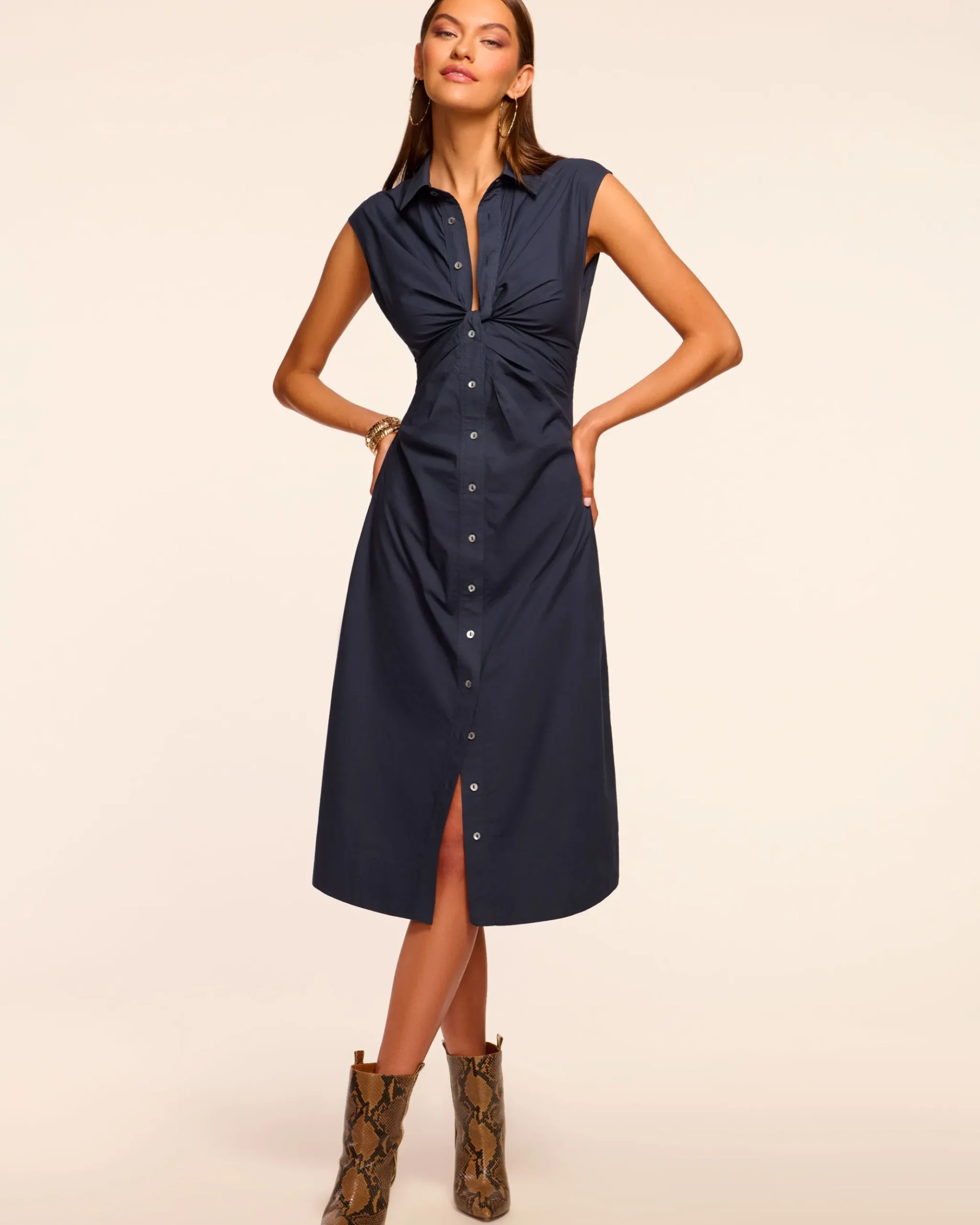 Mihal Cotton Poplin Midi Dress