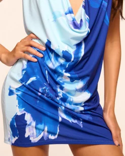 Mina Halter Jersey Mini Dress